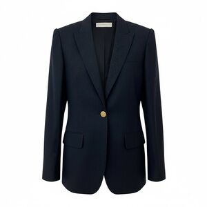 Stella McCartney Wool Single-Button Navy Blazer